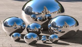 Inflatable mirror balls