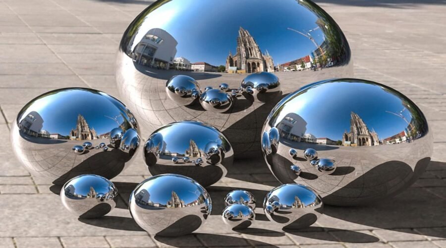 Inflatable mirror balls